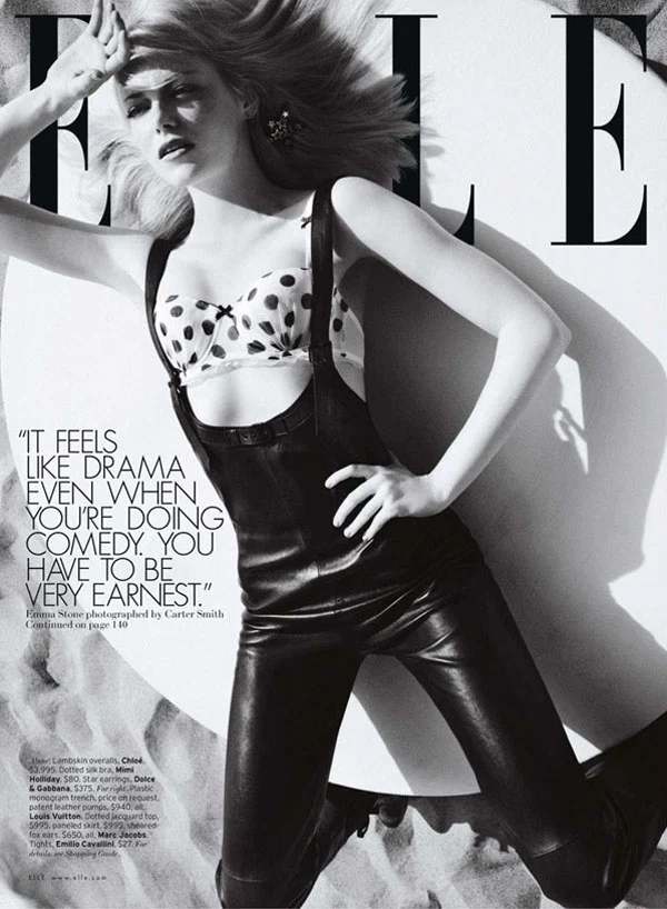 'Riot Girl' Emma Stone features in Elle, July 2011