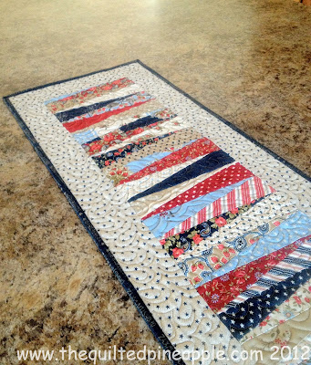 THE QUILTED PINEAPPLE: American Banner Rose Runner and Tea Dying
