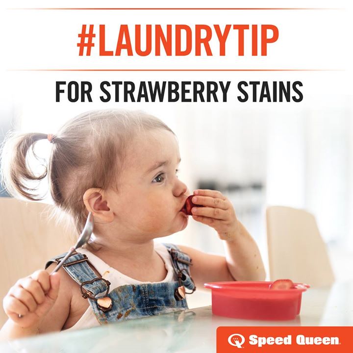 Laundry tip removing strawberry stains