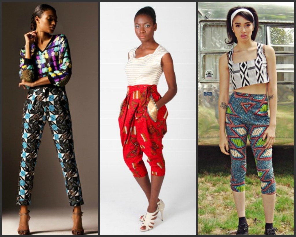 afrika na mitindo: Collage Pants in African Prints
