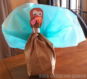 super easy paper bag turkey