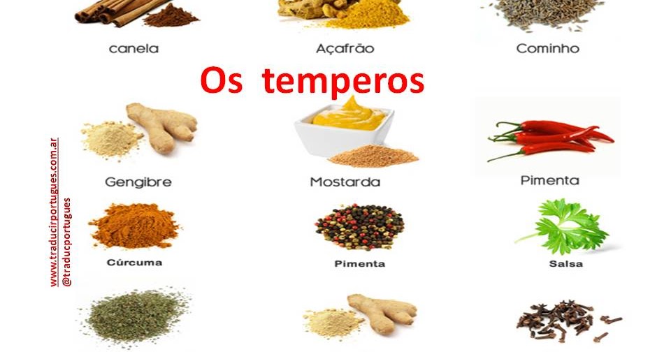 Os temperos TRADUCCIONES DE PORTUGUÉS
