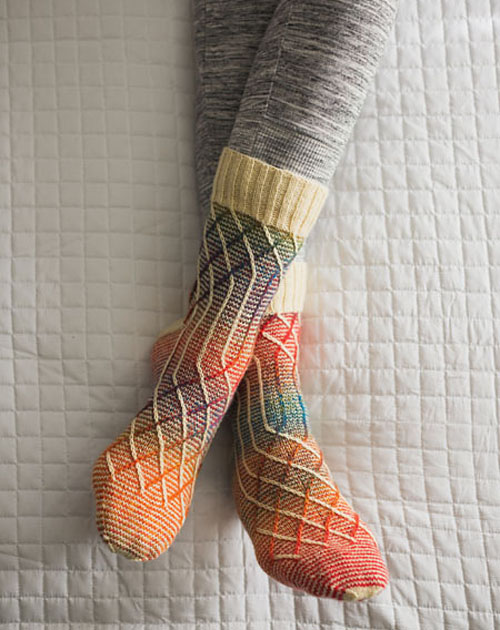 Slippery Slope Socks - Knit Pattern 