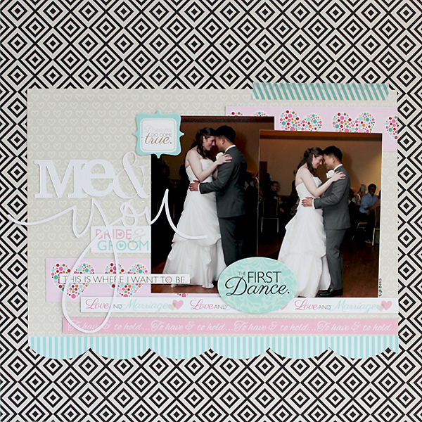 The First Dance Wedding Layout by Juliana Michaels for Bella Blvd
