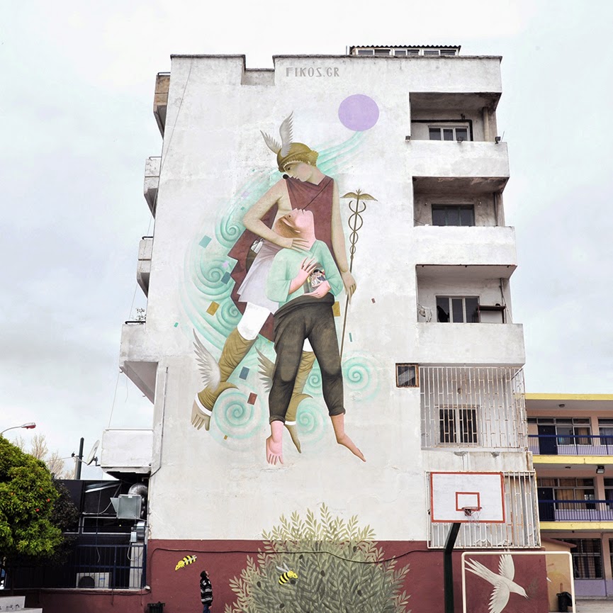 Fikos paints a series of new pieces in Athens, Greece – StreetArtNews