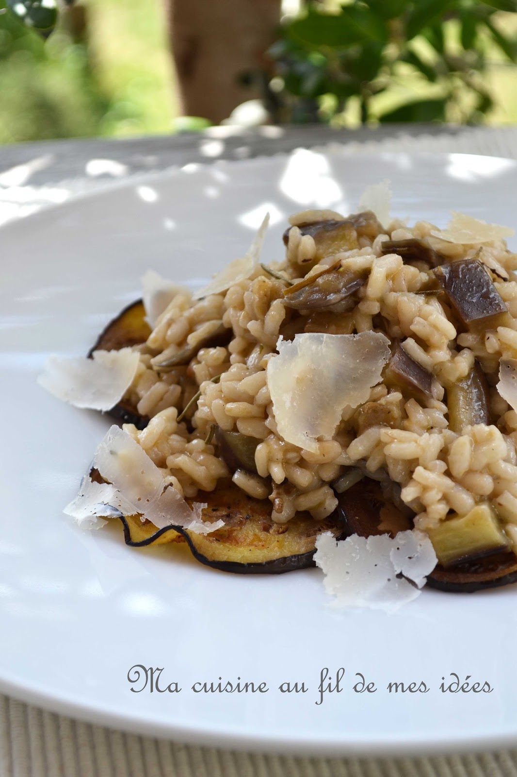 Ma cuisine au fil de mes idées... Risotto aux aubergines grillées