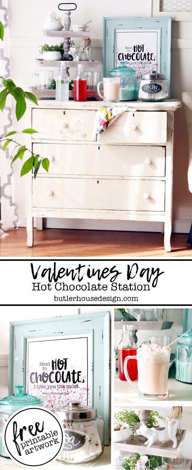 Heat things up (literally) this Valentines Day with these easy tips and tricks for styling a Hot Chocolate Station in your home for family and friends! | butlerhousedesign.com  /