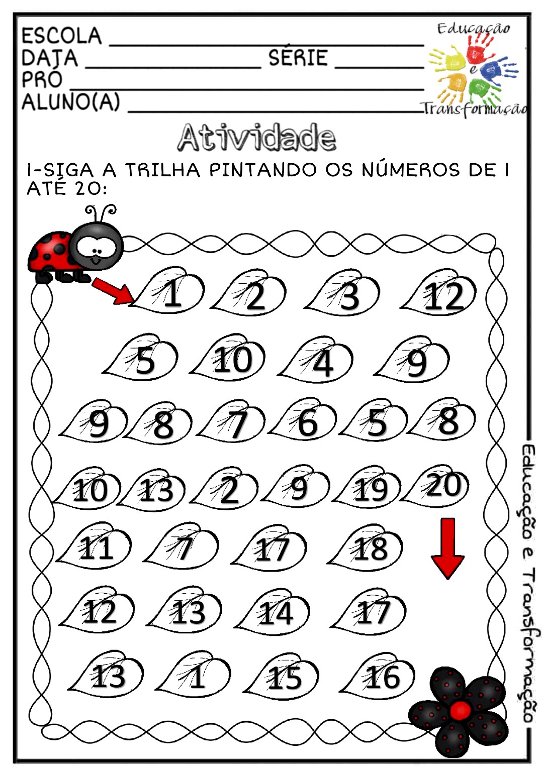 Atividades De Matematica Complete A Sequencia Numerica EDUCA Atividades De Matematica Complete A Sequencia Numerica EDUCA