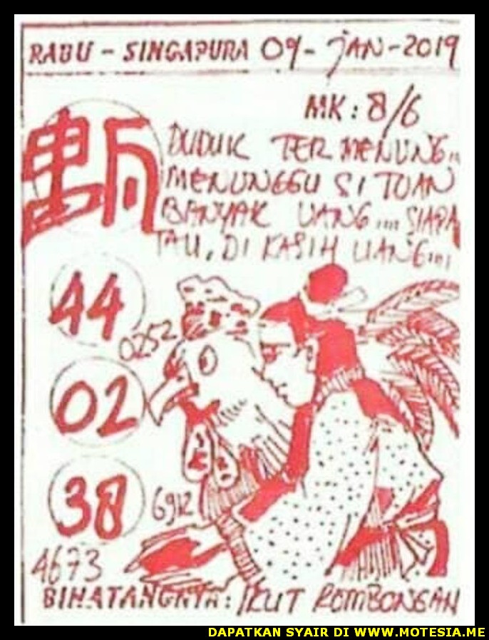 Syair HK Rabu 9 Januari 2019 GOsyair SEDIA KODE SYAIR