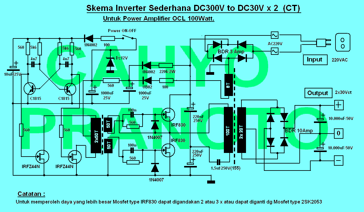 Ac Matic Power Amplifier dan Inverter Inverter Untuk 
