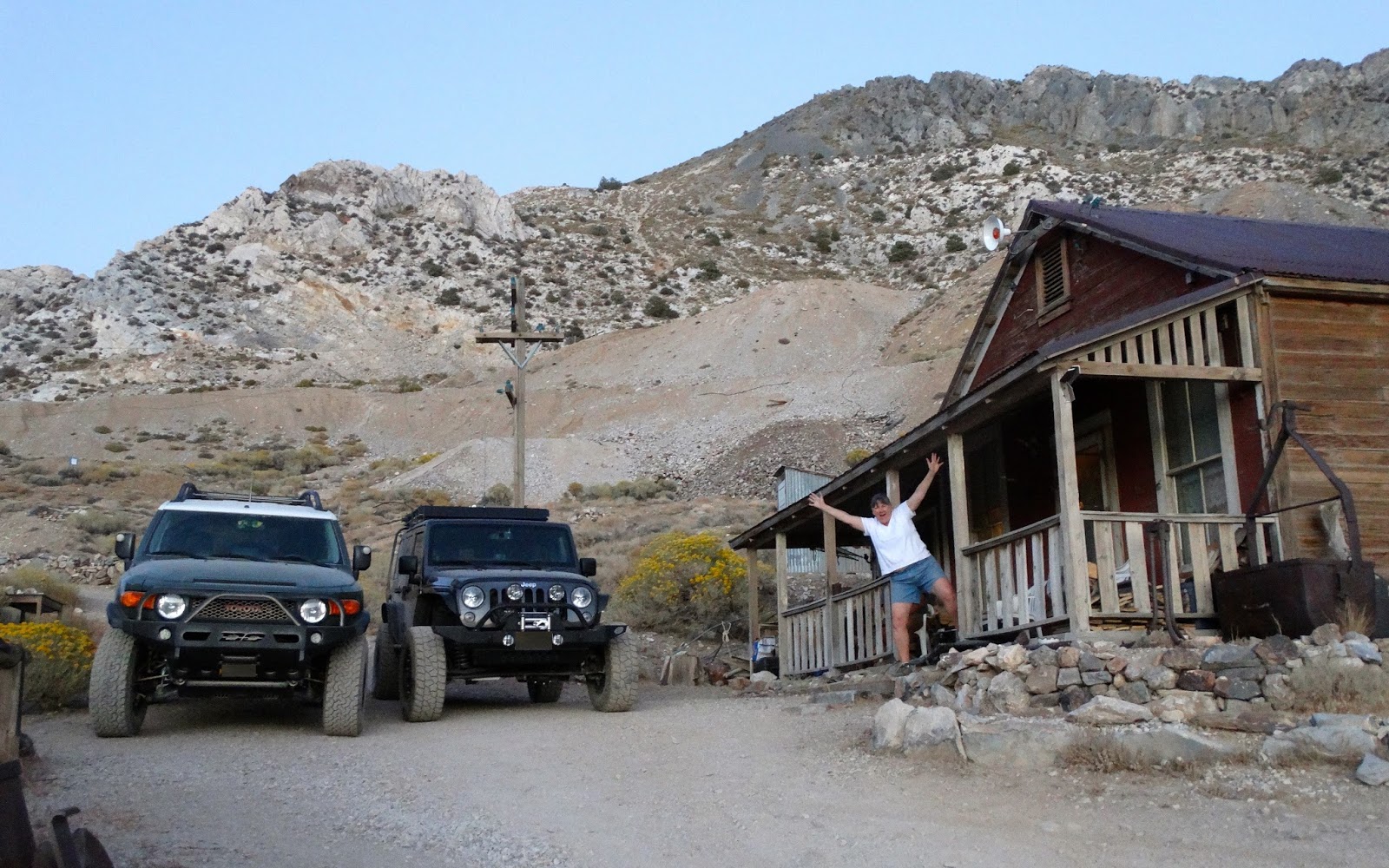 Our Four Wheel Camper Cerro Gordo, Inyo Mountains "below the floor