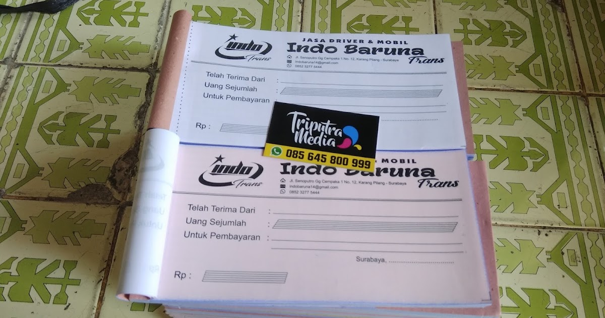 Cetak Kwitansi Surabaya Murah Percetakan Nota Kwitansi