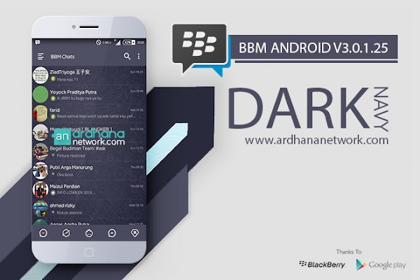 BBM Dark Navy V3 - BBM MOD Android V3.0.1.25 BBM Dark Navy V3 - BBM MOD Android V3.0.1.25