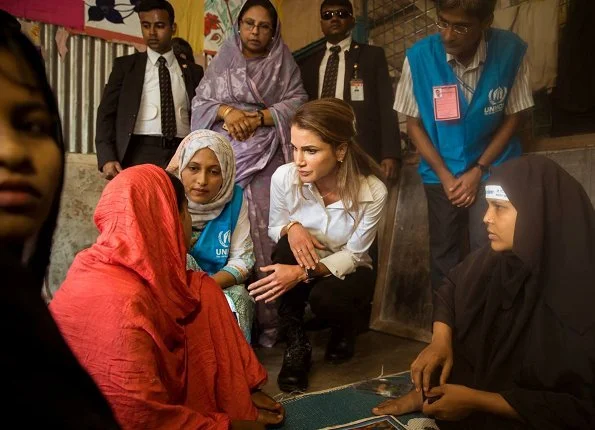 Myanmar Refugees. Queen Rania visited Rohingya refugees at the Kutupalong Refugee Camp in Cox's Bazar.