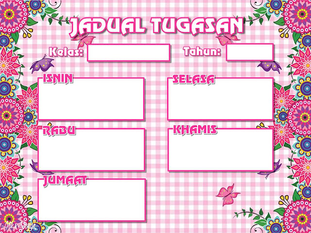 Jadual Bertugas Template - MosOp