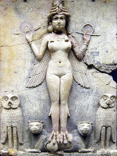 'Queen of the Night' Babylonia Goddess Ishtar or Ereshkigal 'Queen of the Night' - circa 18th century BCE