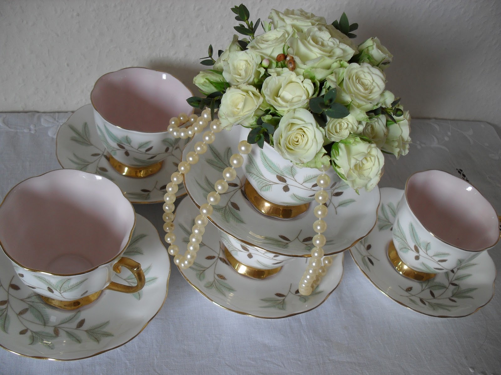 Vintage Floral Teas Vintage China Hire in Surrey Darling pink and