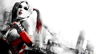 Harley Quinn Grey Red Awesome HD Wallpaper