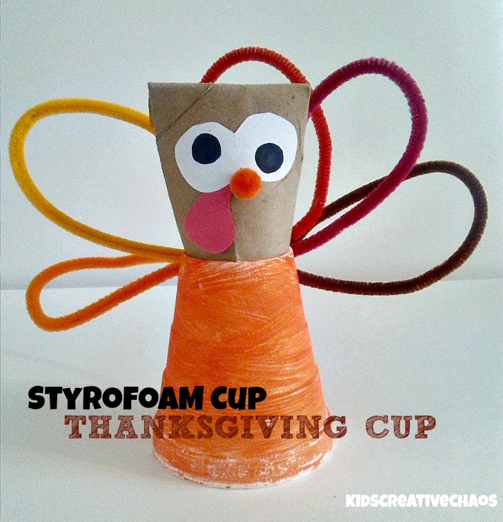 Styrofoam Cup Turkey Craft Adventures of Kids Creative Chaos