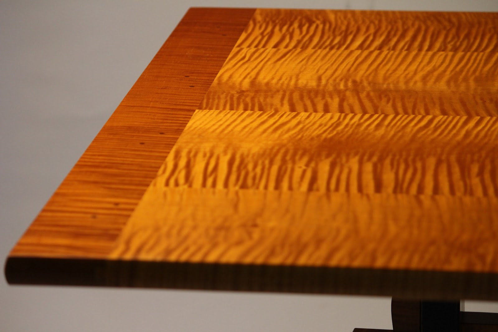 custom tiger maple table handmade