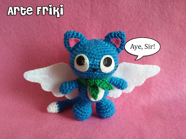 happy fairy tail amigurumi crochet ganchillo peluche muñeco anime manga gato cat exceed