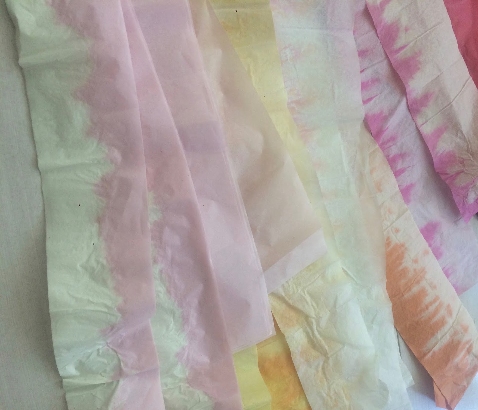 Sew Nancy paper poppy, dip dyed tissue paper