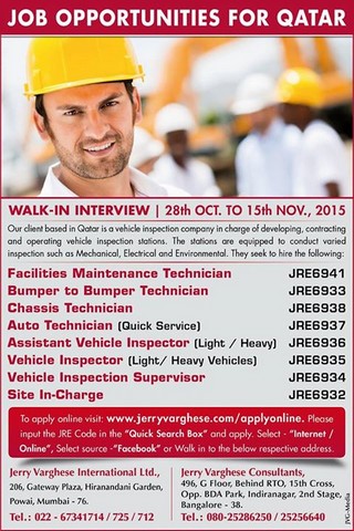 Job opportunities for Qatar