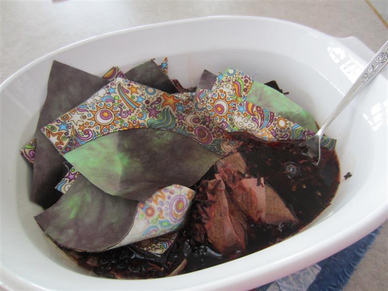 Crafty Sewing & Quilting Playing with Tea Dying