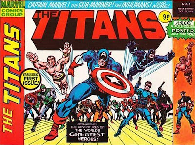 Titans #1, landscape format, Marvel UK