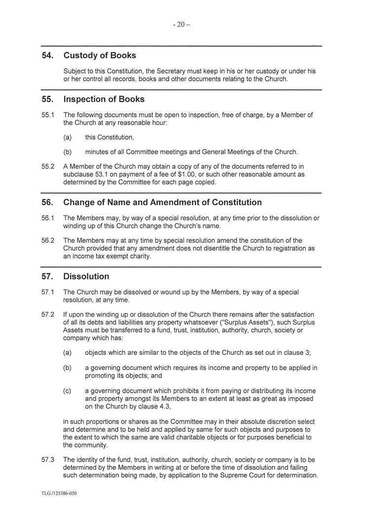 Constitution of The Congregation of the Enmore Spiritualist Church Incorporated