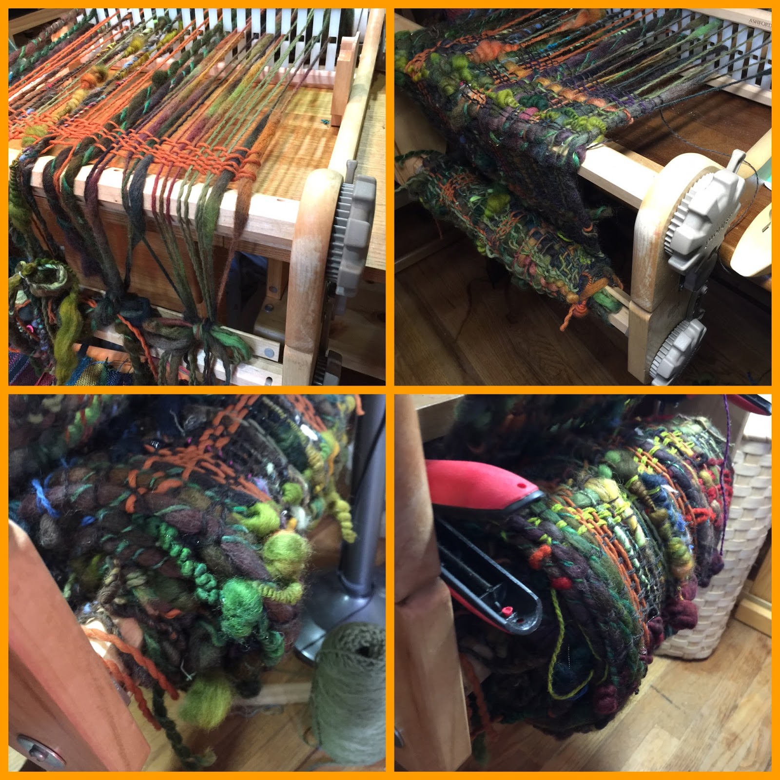 CENTERING WITH FIBER Art yarns and the Ashford rigid heddle Loom"s new