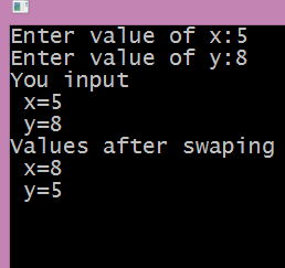 Program to swap the value of two variables. - C++ Programmer