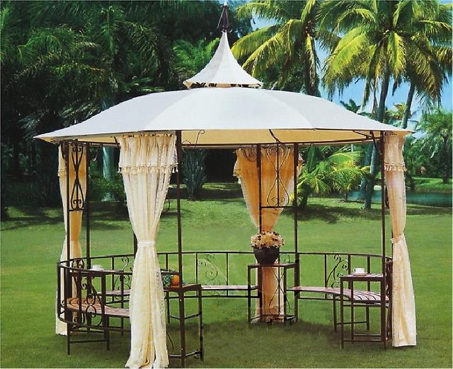 ЛАНДШАФТНЫЙ ДИЗАЙН ДАЧИ: Временная беседка