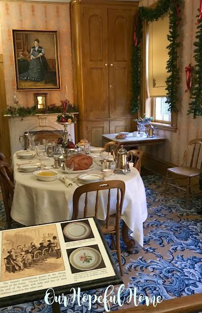 Ulysses S. Grant dining room Christmas dinner