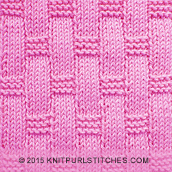 Textured Tiles Pattern 2 Knit Purl Stitches