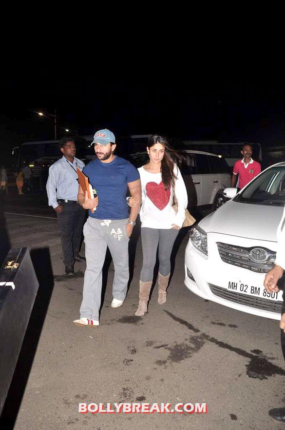 Saif Ali Khan, Kareena Kapoor - (7) - Saif Ali Khan & Kareena snapped at the airport - August 2012