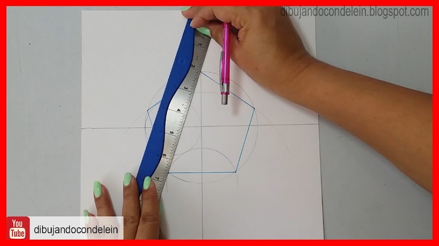 clases gratis de dibujo; dibujo técnico; Delein Padilla; dibujando con delein; pentagono; dibujo fácil; ideas para dibujar; diy; tutorial; como hacer; 