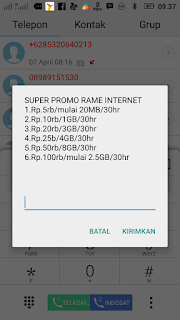 Cara membeli paket internet 8GB/50rb di kartu Simpati Telkomsel
