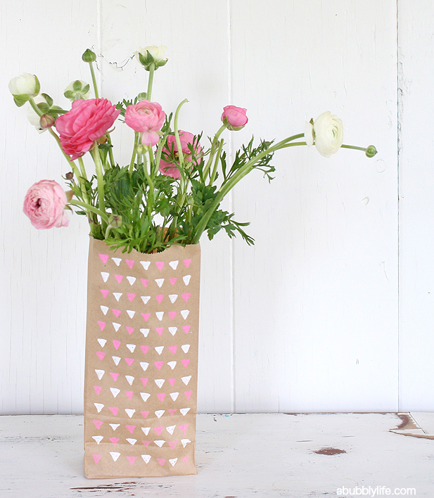 a bubbly life diy paper bag flower vase paper bag flower craft