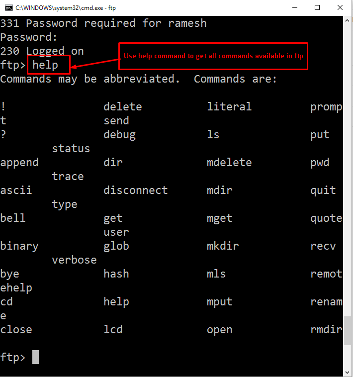 COMMAND PROMPT FTP RAMESH'S BLOG
