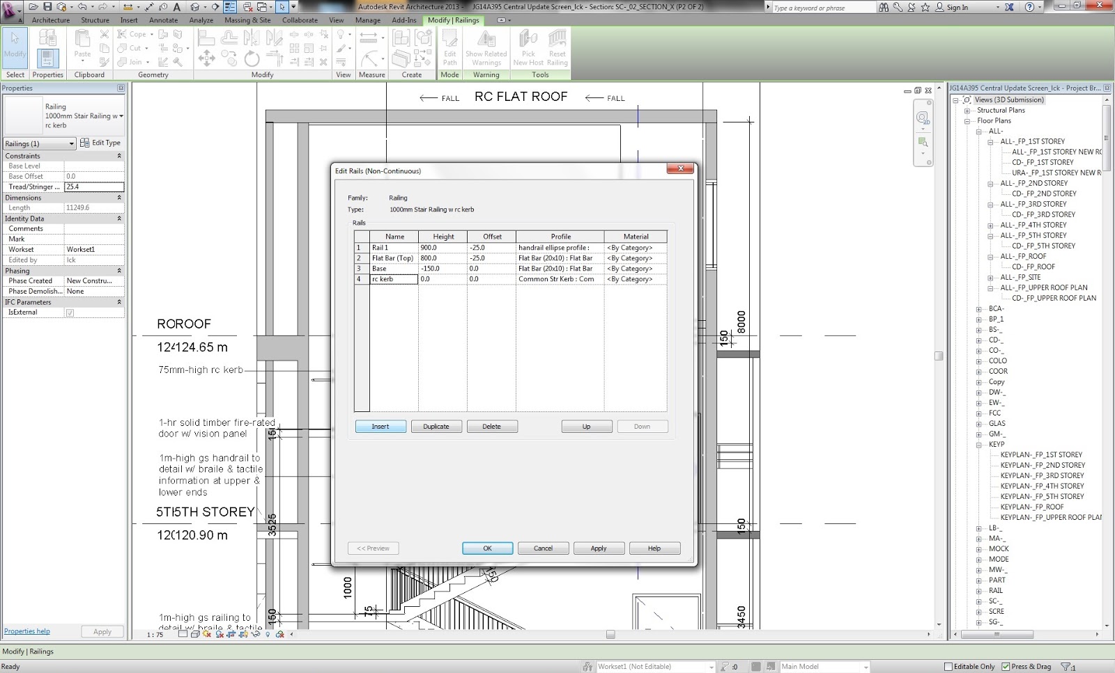 Tortilla Revit + ASX trading journal How to add RC Kerb on Staircase