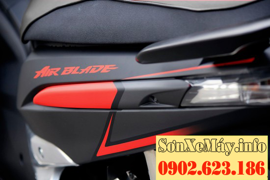 Sơn phối màu xe  Airblade Thái xám đỏ đen nhám