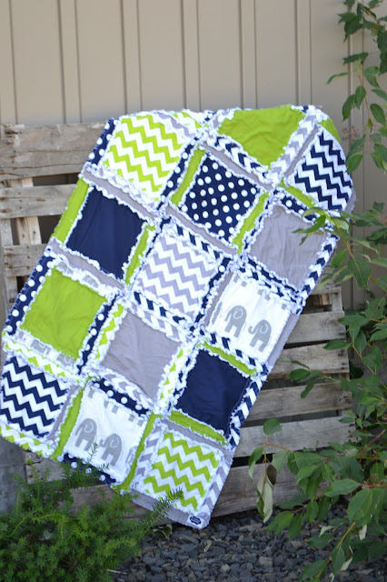 Elephant Baby Bedding Lime Green Navy Blue And Gray By A Vision