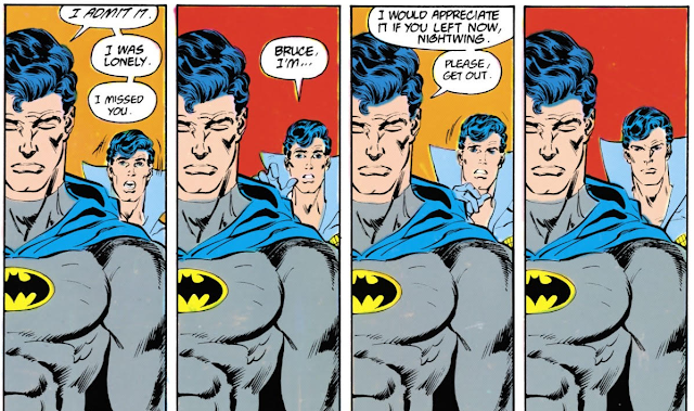 Batman y Nightwing discutiendo