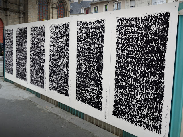 Peintures murales sur le palissade ouest - En face des "Petits papiers" - 29 Mai 2015 - Pierre Bessous « Prières » - 2015 - 02