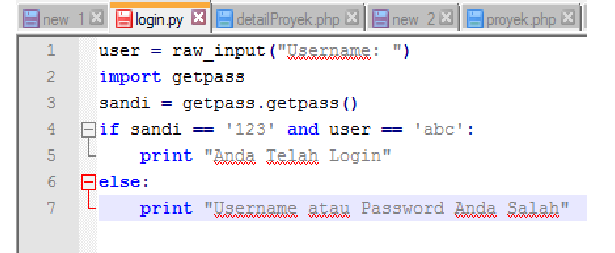 membuat login sederhana di Python Programming