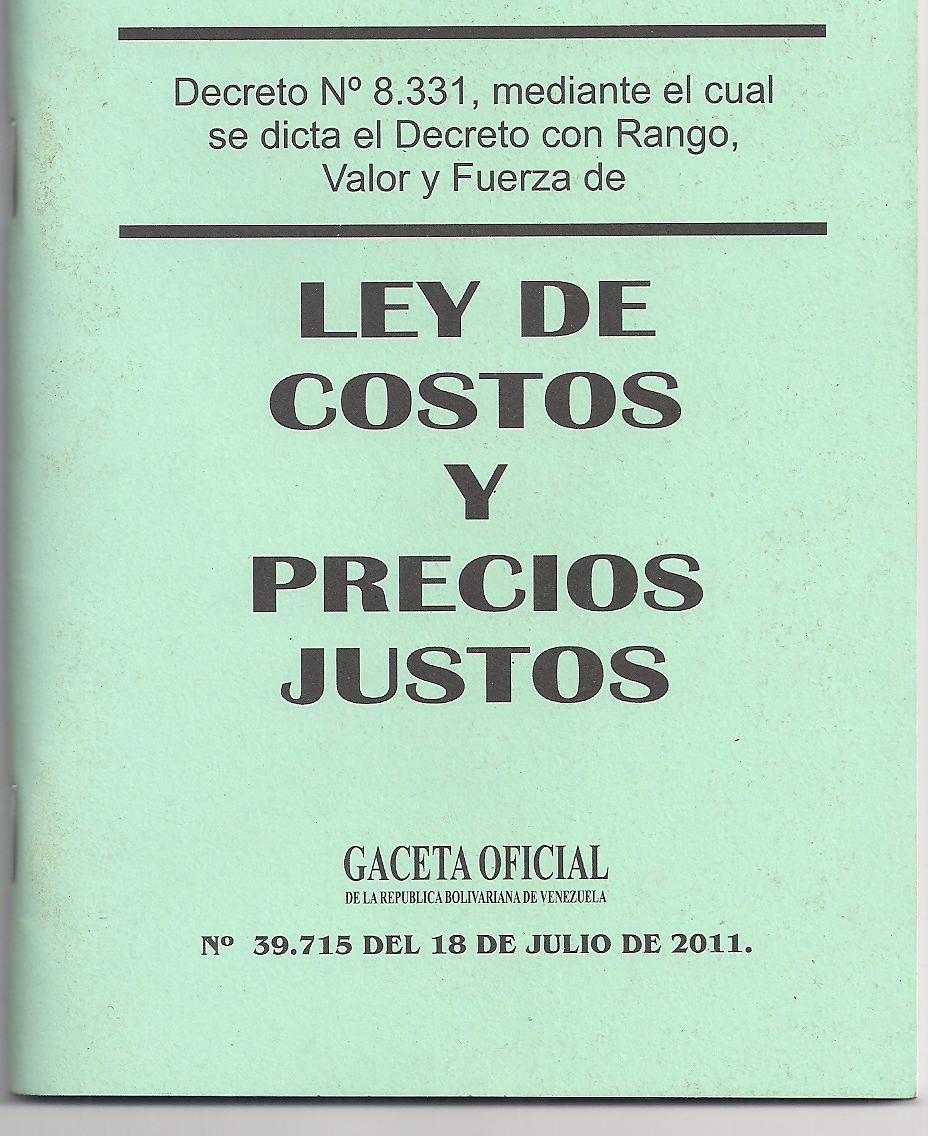 Ley Organica de Precios Justos