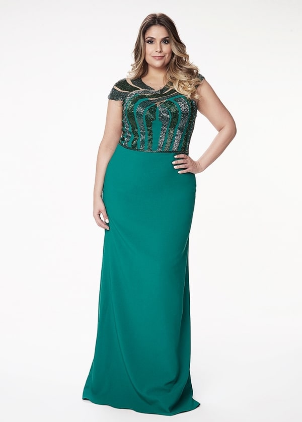 vestido verde para mãe da noiva