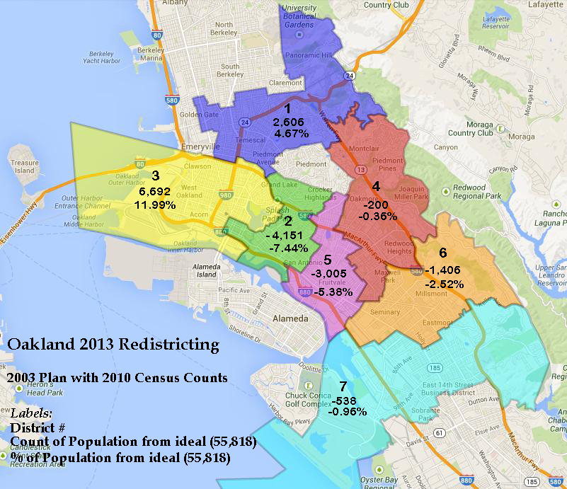 Oakland Redistricting MAPS & DATA