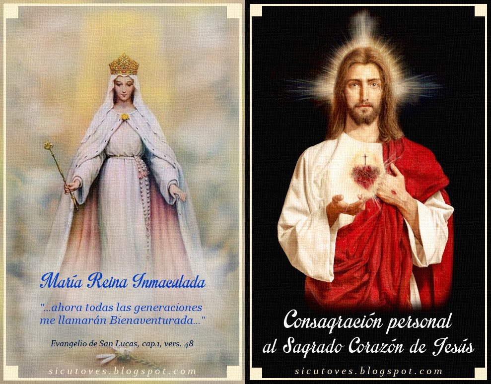 CONSAGRACIÓN PERSONAL AL SAGRADO CORAZÓN DE JESÚS (en díptico para imprimir)